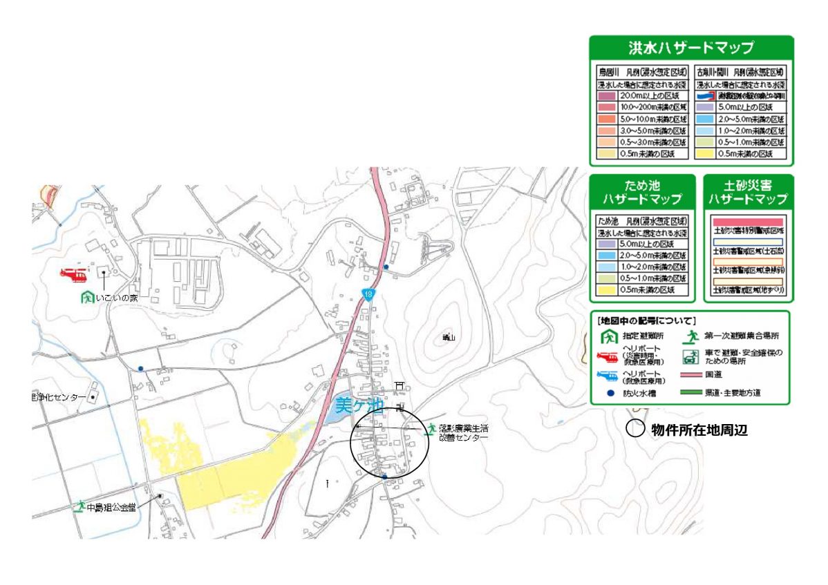 国道・古間駅へのアクセス良好☆穂波【No.112】のハザードマップ