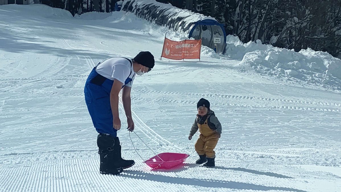 信濃町での子育て　スキー場